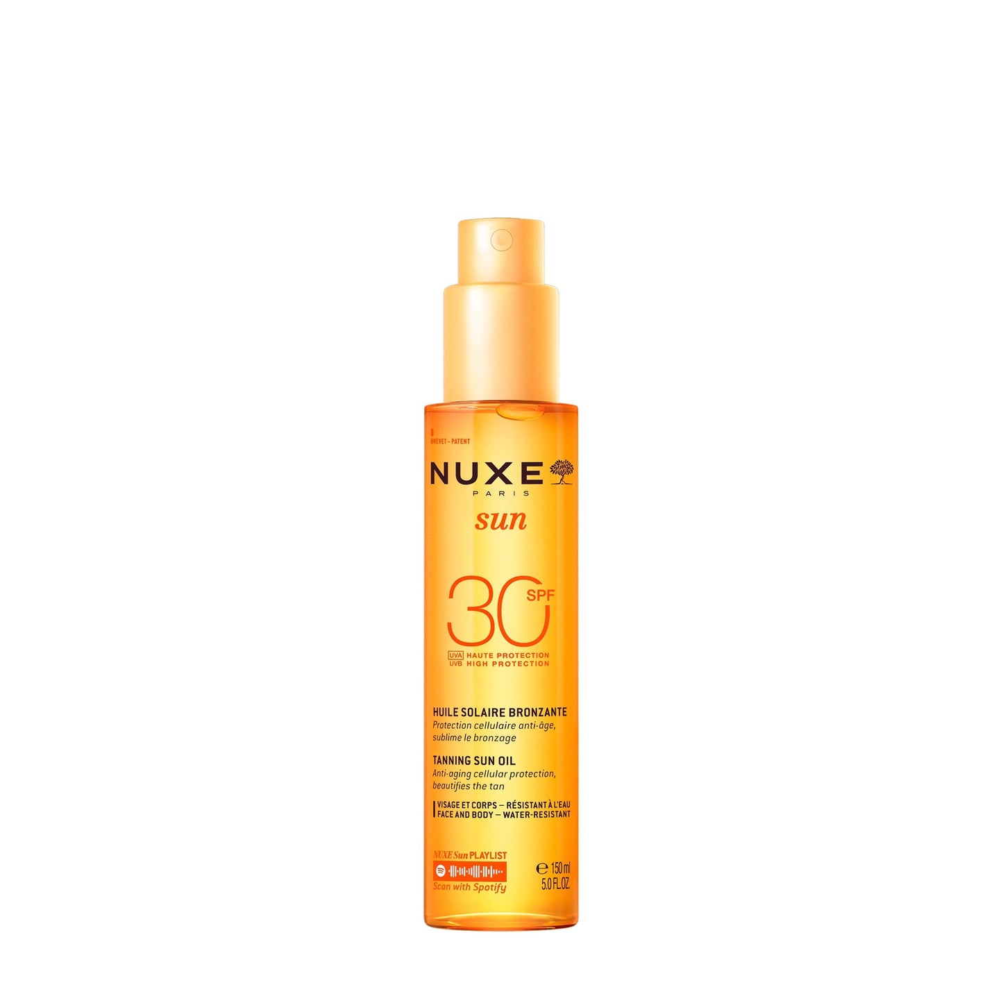 Huile Solaire Bronzante Haute Protection SPF30 visage et corps