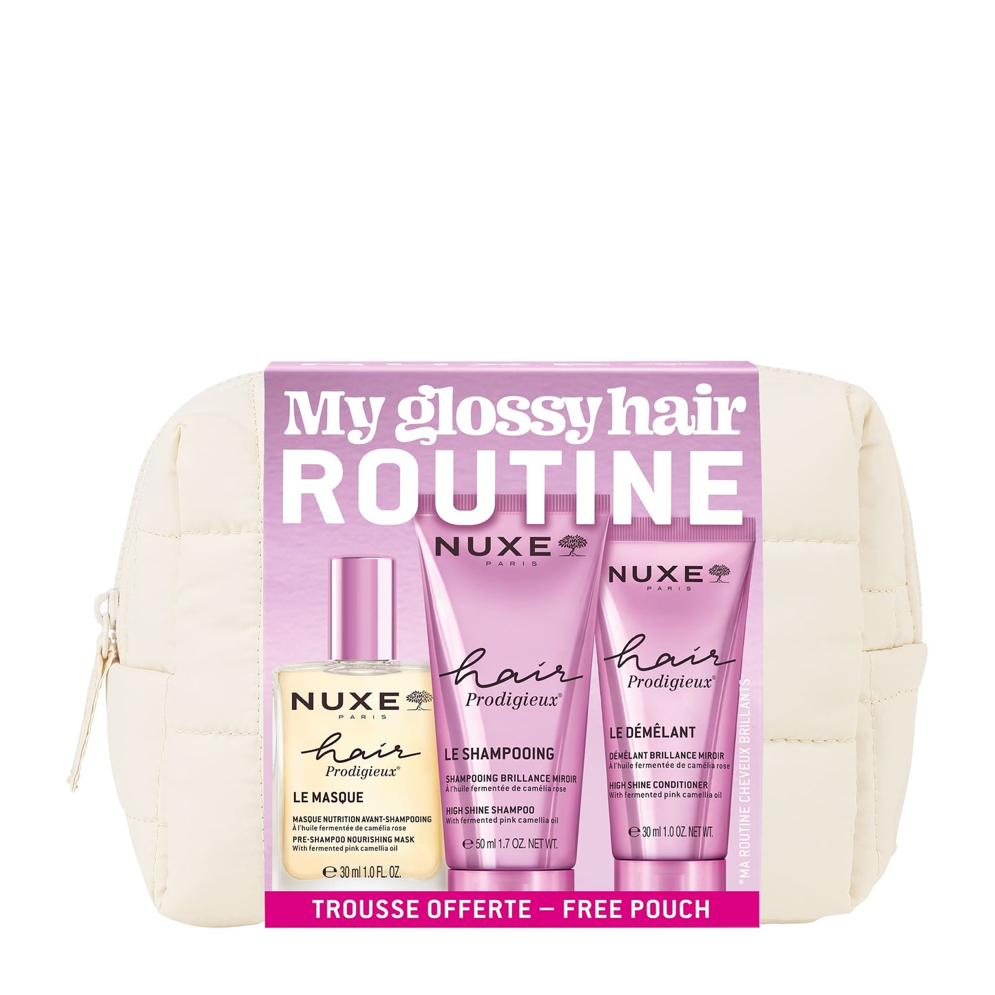 Ma routine cheveux brillants
